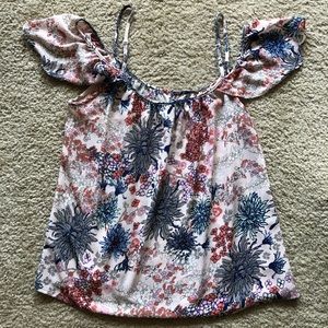 Floral Cold Shoulder Blouse